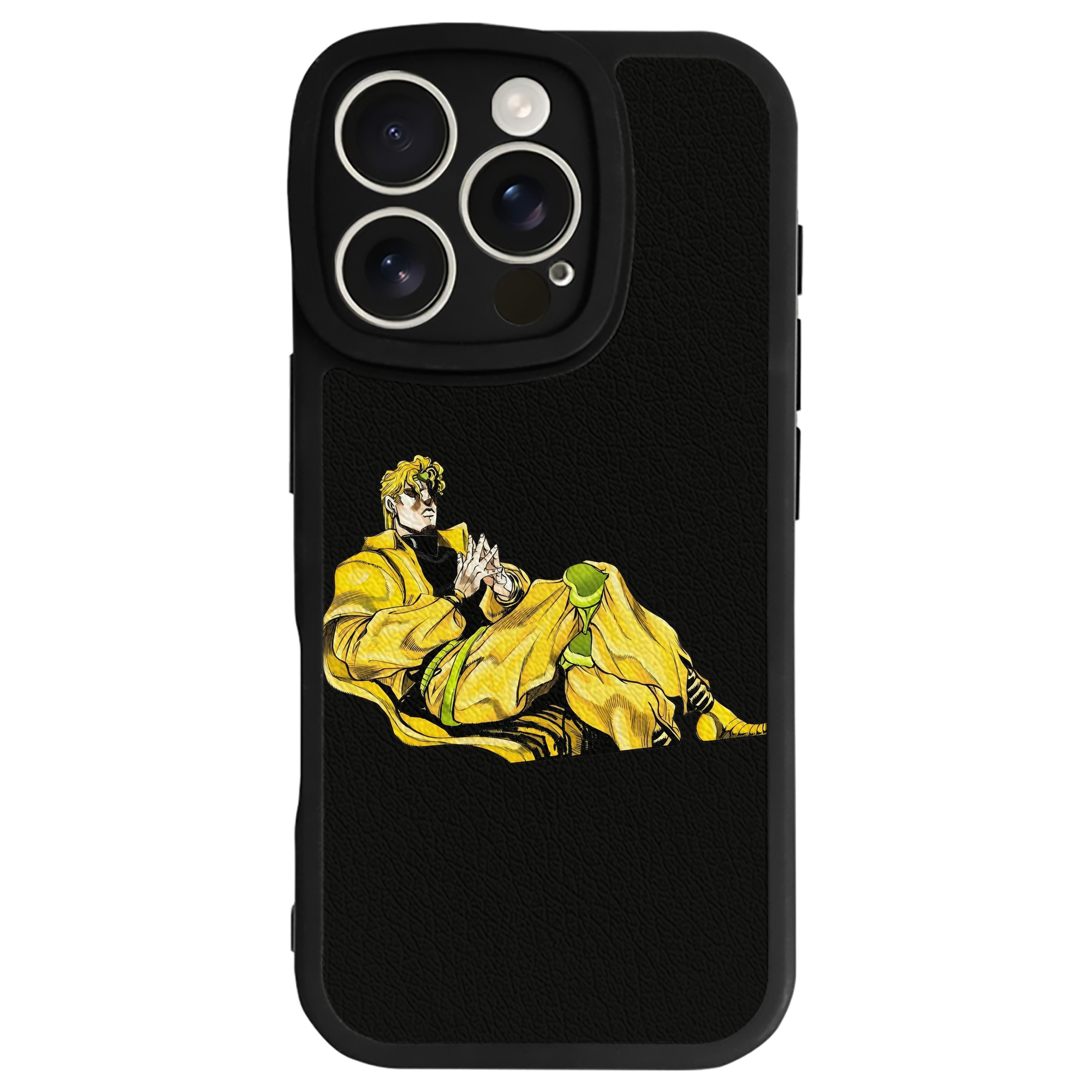 （画像用） ジョジョの奇妙な冒険 ディオ?ブランドー JoJo's Bizarre Adventure Dio Brando 【iPhone 16シリーズ対応】シリコンスマホケース（レザー調） 材質：シリコン